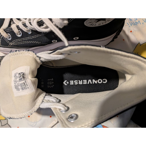 Women's Converse Run Star Hike High Top Sneakers Black White 8.5 (W) - Picture 9 of 10